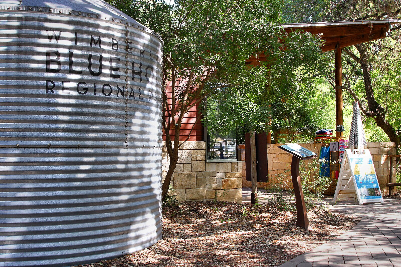 Blue Hole Regional Park swim area on Cypress Creek, Wimberley