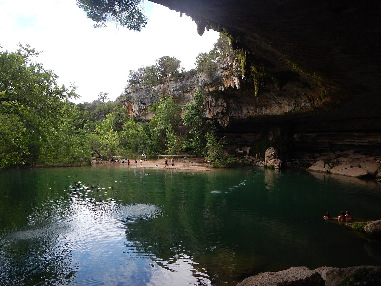 Grotto and waterfall at Hamilton Pool Preserve, west of Austin, Texas