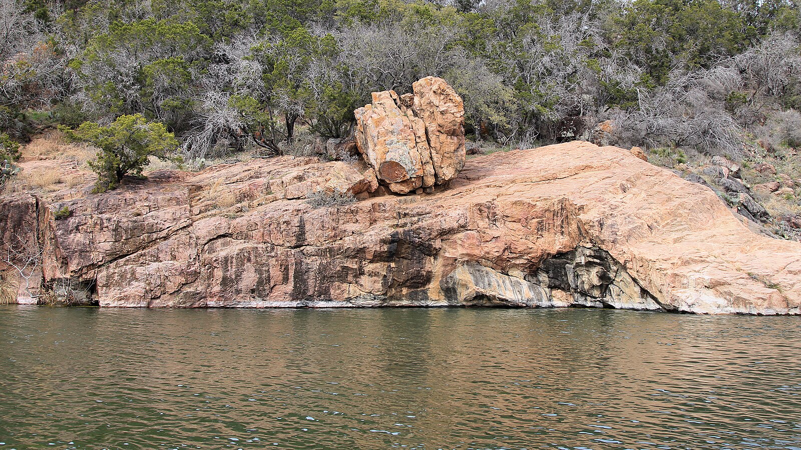 Devil's Waterhole swimming area at Inks Lake State Park